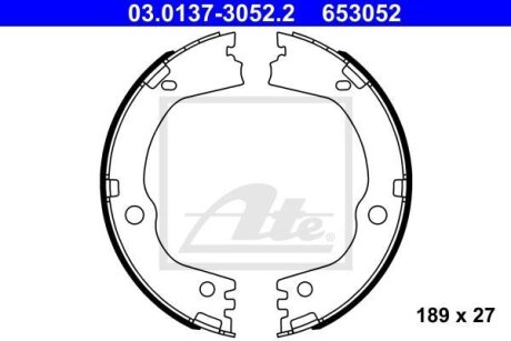 - Гальмівні колодки до барабанів ATE 03.0137-3052.2