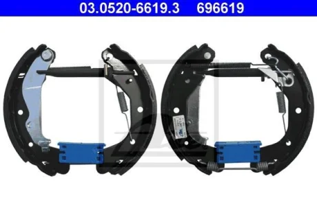 - Ремкомплект гальм (колодки + циліндри) ATE 03.0520-6619.3