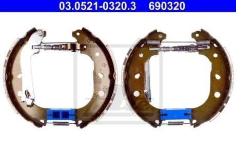 - Ремкомплект гальм (колодки + циліндри) ATE 03.0521-0320.3