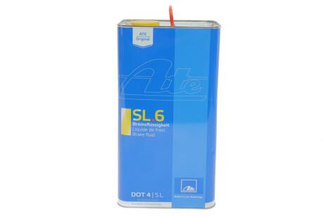 Гальмівна рідина DOT4 (5L) [сухість: 265°C, вологість: 175°C, в\'язкість: 700мм²/с] SAE J1703, ISO/DIN 4925 - заміна на два роки ATE 03.9901-6403.2