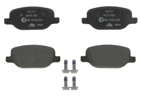 Комплект гальмівних колодок задн (з гвинтами гальмівного супорта), ALFA ROMEO 159, BRERA, GIULIETTA, SPIDER LANCIA THESIS 1.8-3.2 07.02-09.13 ATE 13.0460-2707.2