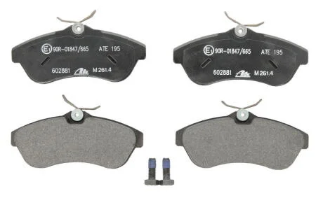 Колодки тормозные CITROEN C2/C3/C4/DS3/206/207/307 02- 1.4-1.6/1.4-1.6 DIESEL перед. ATE 13.0460-2881.2