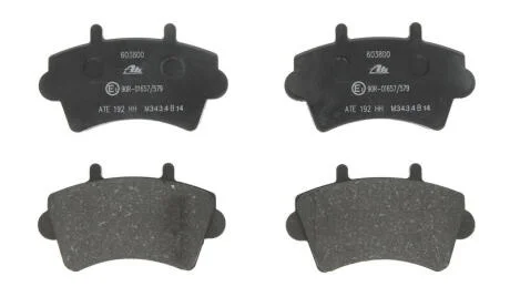 Комплект гальмівних колодок передн, NISSAN INTERSTAR OPEL MOVANO A RENAULT MASTER II 1.9D-3.0D 12.97- ATE 13.0460-3800.2