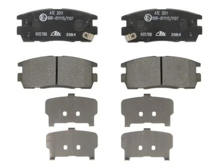 Комплект гальмівних колодок задн (з шумопоглинаючою пластиною), CHEVROLET CAPTIVA, EQUINOX HYUNDAI TERRACAN OPEL ANTARA A, KADETT A 1.0-3.5 09.62- ATE 13.0460-5788.2