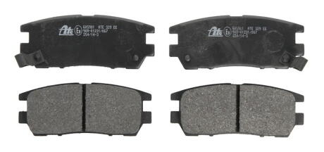 Комплект гальмівних колодок задн, MITSUBISHI ECLIPSE III, L400, PAJERO I, PAJERO II 2.0-3.5 11.89-03.05 ATE 13.0460-5981.2