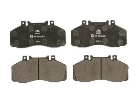 Комплект гальмівних колодок задн/передн, MERCEDES SPRINTER 5-T (B905), T2/L, T2/LN1, VARIO, VARIO (B667, B670, B668), VARIO (B670), VARIO (B670, B668, B667) 2.7D-5.7D 04.77- ATE 13.0460-6015.2