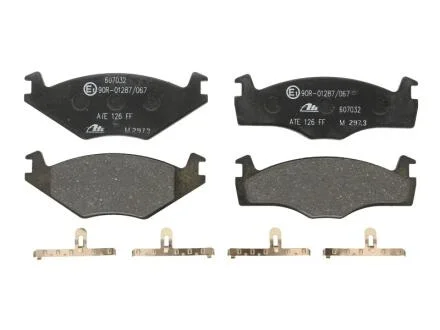 Комплект гальмівних колодок передн (з комплектуючими), SEAT CORDOBA, CORDOBA VARIO, IBIZA II, TOLEDO I VW CADDY I, GOLF I, GOLF II, GOLF III, JETTA I, JETTA II, PASSAT B1 1.0-2.0 05.73-12.02 ATE 13.0460-7032.2
