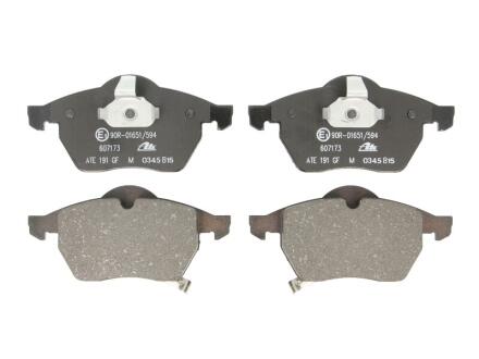 Комплект гальмівних колодок передн, OPEL ASTRA G, ZAFIRA A SAAB 900 II, 9-3, 9-5 1.9D-3.0D 07.93-12.09 ATE 13.0460-7173.2