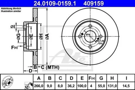 - Гальмівний диск ATE 24.0109-0159.1