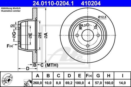 - Гальмівний диск ATE 24.0110-0204.1