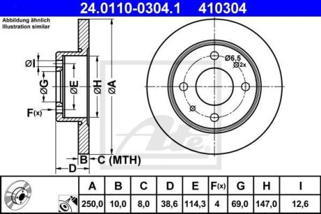 - Гальмівний диск ATE 24.0110-0304.1