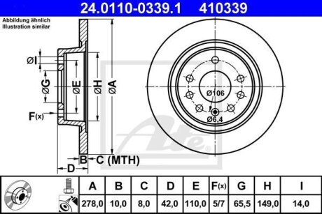 - Гальмівний диск ATE 24.0110-0339.1
