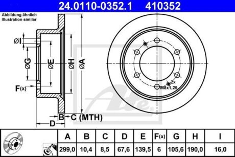 - Гальмівний диск ATE 24.0110-0352.1
