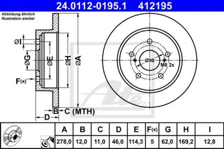 - Гальмівний диск ATE 24.0112-0195.1