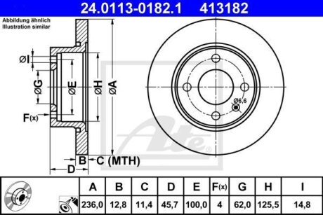 - Гальмівний диск ATE 24.0113-0182.1