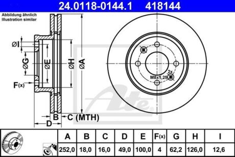 - Гальмівний диск ATE 24.0118-0144.1