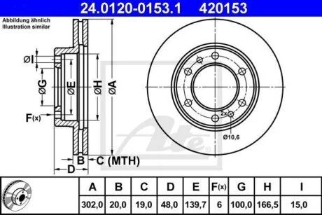- Гальмівний диск ATE 24.0120-0153.1