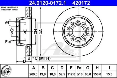 - Гальмівний диск ATE 24.0120-0172.1