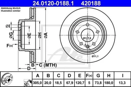 - Гальмівний диск ATE 24.0120-0188.1