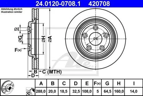 - Гальмівний диск ATE 24.0120-0708.1
