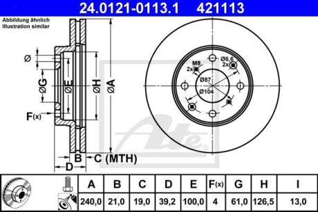 - Гальмівний диск ATE 24.0121-0113.1