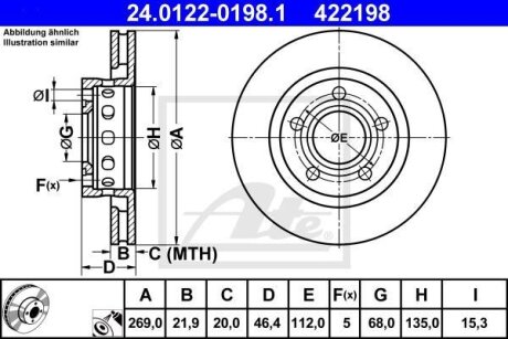 - Гальмівний диск ATE 24.0122-0198.1