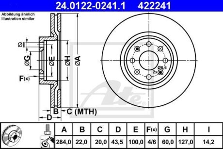 - Гальмівний диск ATE 24.0122-0241.1