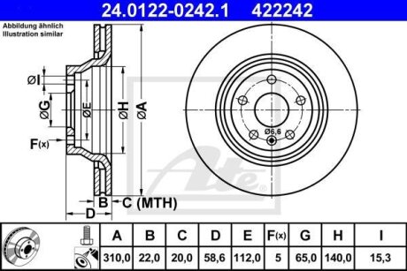 - Гальмівний диск ATE 24.0122-0242.1