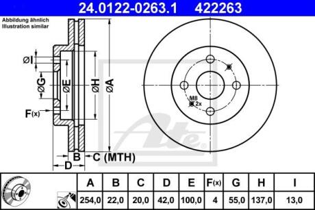 - Гальмівний диск ATE 24.0122-0263.1