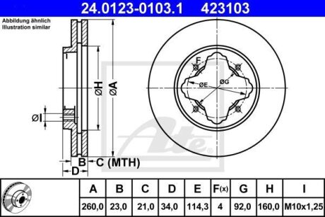 - Гальмівний диск ATE 24.0123-0103.1