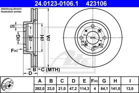 - Гальмівний диск ATE 24.0123-0106.1