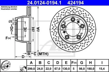 - Гальмівний диск ATE 24.0124-0194.1
