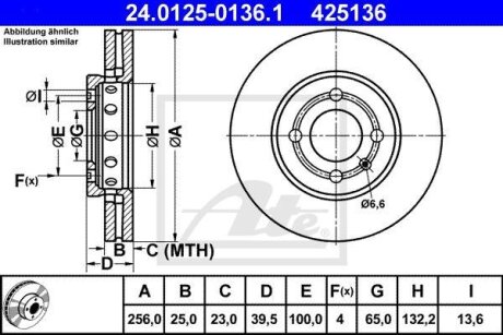 - Гальмівний диск ATE 24.0125-0136.1