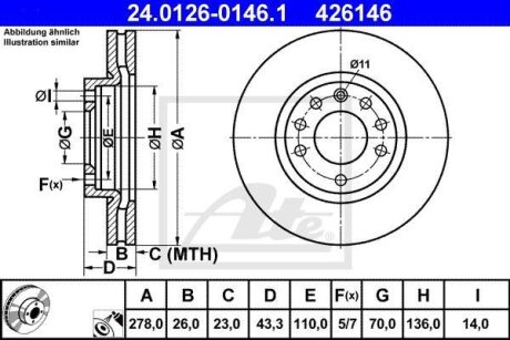 - Гальмівний диск ATE 24.0126-0146.1