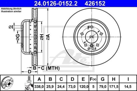 - Гальмівний диск ATE 24.0126-0152.2