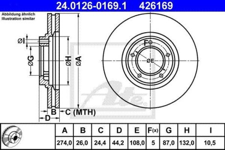 - Гальмівний диск ATE 24.0126-0169.1