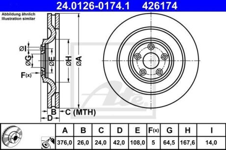 - Гальмівний диск ATE 24.0126-0174.1