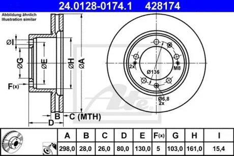 - Гальмівний диск ATE 24.0128-0174.1