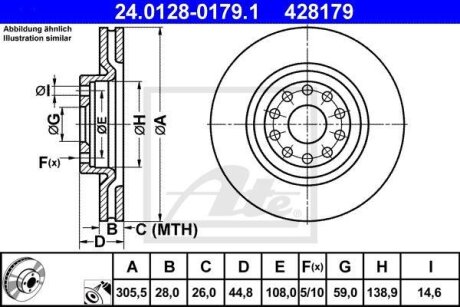 - Гальмівний диск ATE 24.0128-0179.1