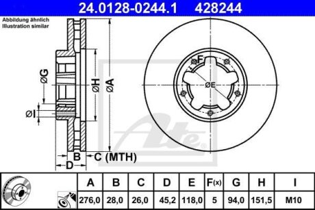 - Гальмівний диск ATE 24.0128-0244.1