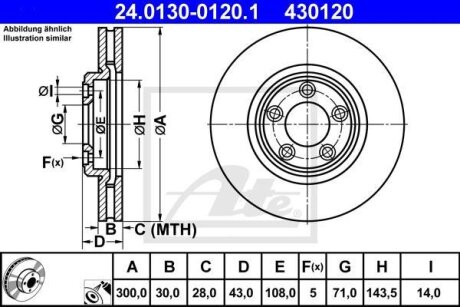 - Гальмівний диск ATE 24.0130-0120.1