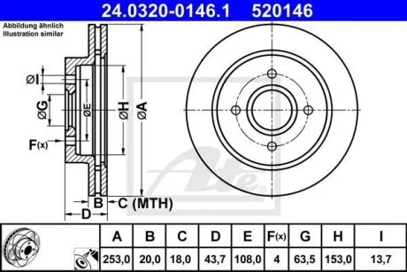 - Гальмівний диск ATE 24.0320-0146.1