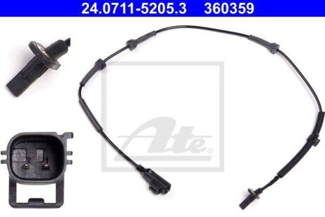 - Датчик ABS ATE 24.0711-5205.3