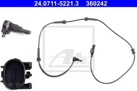 Датчик, кількість обертів колеса ATE 24.0711-5221.3