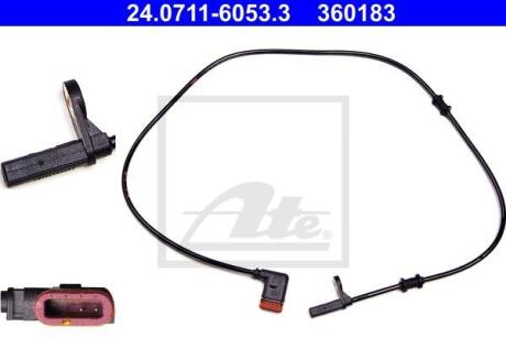- Датчик ABS ATE 24.0711-6053.3