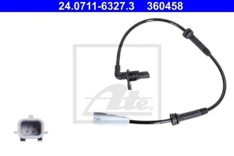 Датчик, кількість обертів колеса ATE 24.0711-6327.3