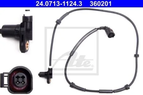 Датчик, кількість обертів колеса ATE 24.0713-1124.3