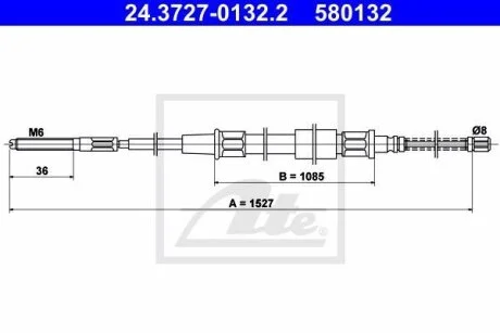 - Трос ручного гальма ATE 24.3727-0132.2