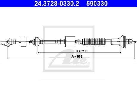 - Трос зчеплення ATE 24.3728-0330.2