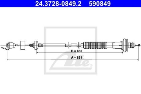 - Трос зчеплення ATE 24.3728-0849.2
